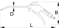 Пистолет обдувочный пневматический - 1508A UNIOR, фото 2