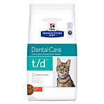 Hill's Prescription Diet t/d Dental Care поддержание здоровых десен и зубов, курица, уп.1,5 кг