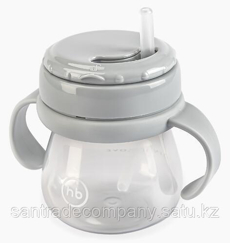 Поильник Happy Baby с трубочкой и ручками ( Aqua,Lilac)250 мл