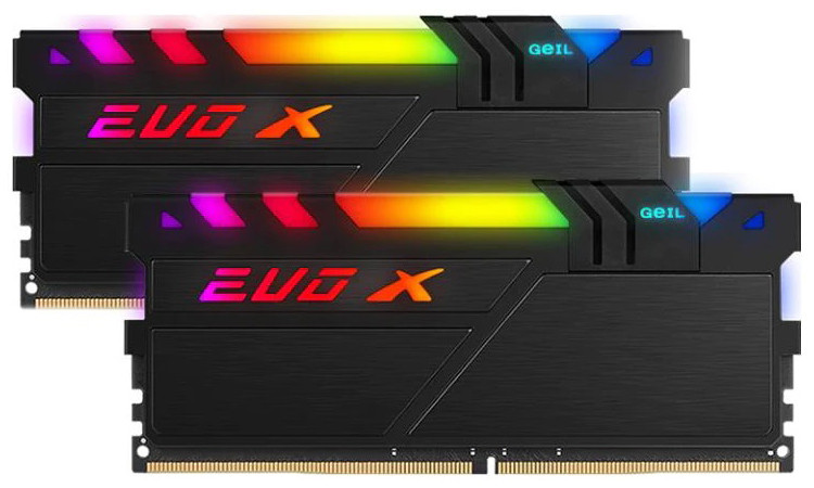 Оперативная память  32GB Kit (2x16GB) GEIL DDR4 3200MHz EVO X II Black RGB GEXSB432GB3200C16ADC