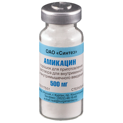 Амикацина с/т 0,5г флакон амп.Синтез