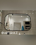 Зеркало с закруглёнными углами в черной раме из МДФ 1201х811мм, фото 2
