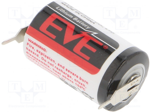 Батарейка 3.6v  ER14250 EVE 1/2AA с лепестковыми выводами