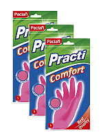 Перчатки латексные Paclan Practi Extra Dry синие
