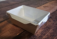 Крафт контейнер с крышкой 450 мл Doeco