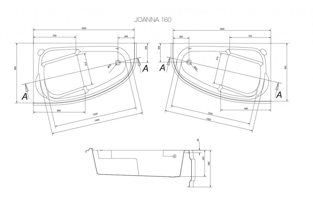 Купить Ванну Cersanit Joanna