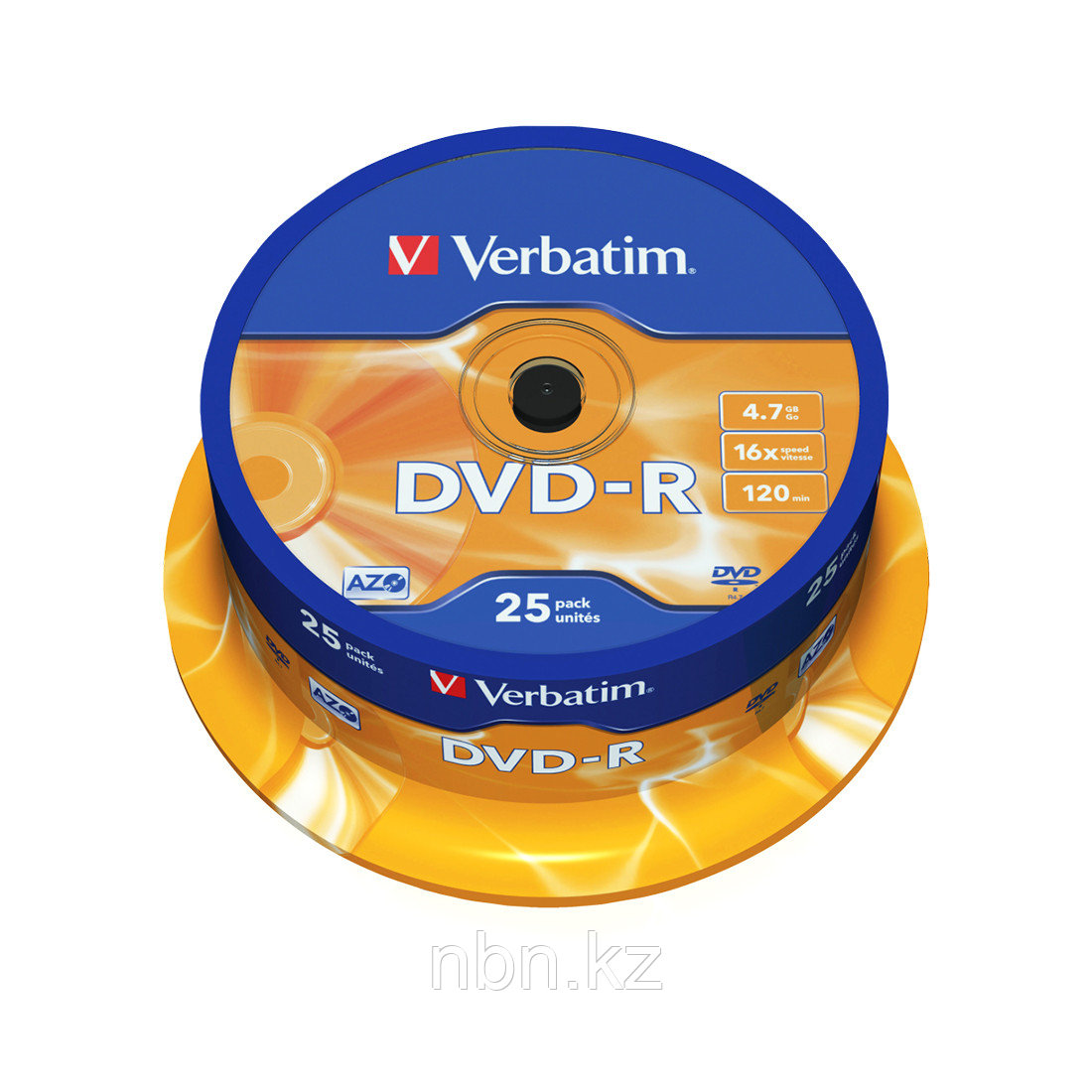 Диск DVD-R Verbatim (43522) 4.7GB 25штук Незаписанный - фото 2 - id-p87151788