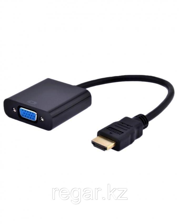 Переходник HDMI (M)- VGA (F) Ritmix RCC-155 медный, поддержка 1080P