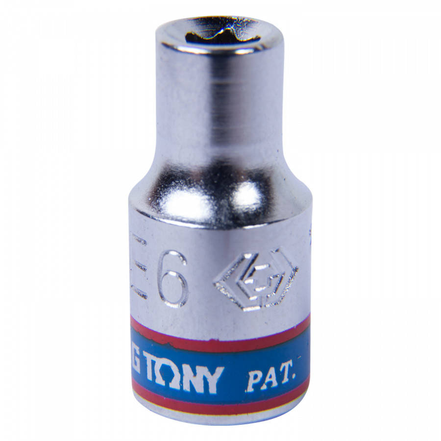KING TONY Головка торцевая TORX Е-стандарт 1/4", E6, L = 24 мм KING TONY 237506M - фото 1 - id-p87153740