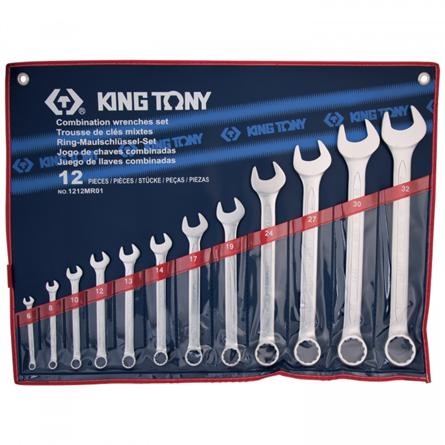 KING TONY Набор комбинированных ключей, 6-32 мм, 12 предметов KING TONY 1212MR01