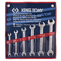 KING TONY Набор рожковых ключей, 8-19 мм, 6 предметов KING TONY 1106MR01 1106MR01 KING TONY Набор рожковых ключей, 8-19 мм, 6 предметов KING TONY 1106MR01