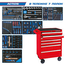 KING TONY Набор инструментов "ACTION" в красной тележке, 327 предметов KING TONY 934-327MRV