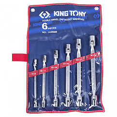 KING TONY Набор торцевых ключей с шарниром, 8-19 мм, 6 предметов KING TONY 1A06MR