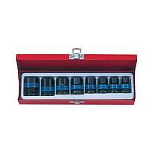 KING TONY Набор ударных торцевых головок 1/2", шестигранные, 10-24 мм, 8 предметов KING TONY 4408MP