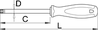 Отвёртка с профилем TORX, рукоятка TBI - 621TBI UNIOR, фото 2
