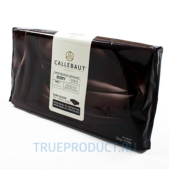 Темный шоколад без сахара Callebaut в блоках, 5 кг