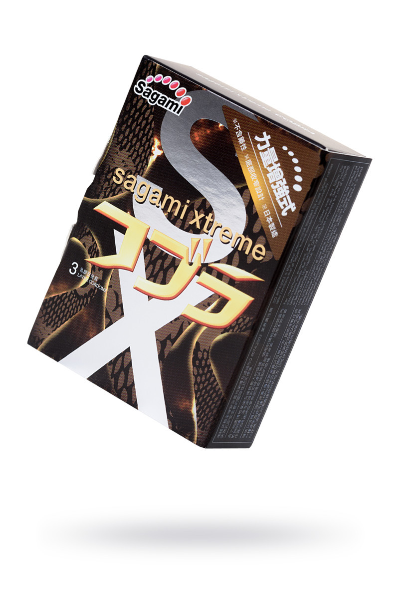 ПРЕЗЕРВАТИВЫ ЛАТЕКСНЫЕ SAGAMI XTREME COBRA №3, 19 СМ