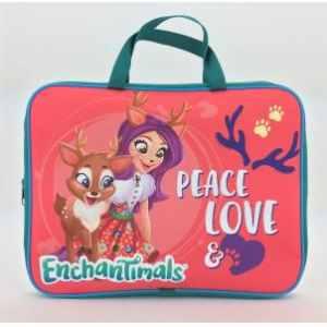 Папка с ручками Enchantimals, формат А4, для тетрадей, пластиковая