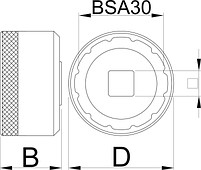 Головка для установки каретки BSA30 - 1671.BSA30 UNIOR, фото 2