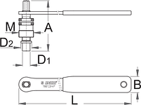 Съёмник стандартных шатунов, шатунов Shimano Octalink и Isis с рукояткой - 1661.3/4P UNIOR, фото 2