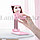 Подставка для телефона настольная складная пластиковая с зеркалом (Розовая), фото 5