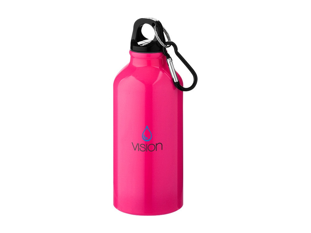 Бутылка Oregon с карабином 400мл, неоновый розовый - фото 2 - id-p87175482