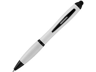 Ручка-стилус шариковая Nash, белый/черный