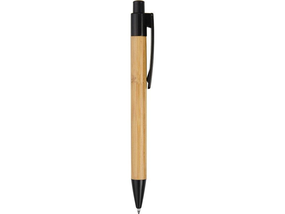 Ручка шариковая Borneo из бамбука, черный, черные чернила - фото 3 - id-p87175681