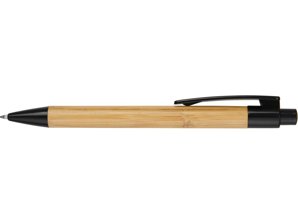 Ручка шариковая Borneo из бамбука, черный, черные чернила - фото 4 - id-p87175681