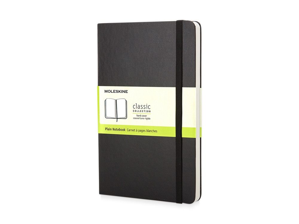 Записная книжка Moleskine Classic (нелинованный) в твердой обложке, Pocket (9x14см), черный - фото 1 - id-p87177673