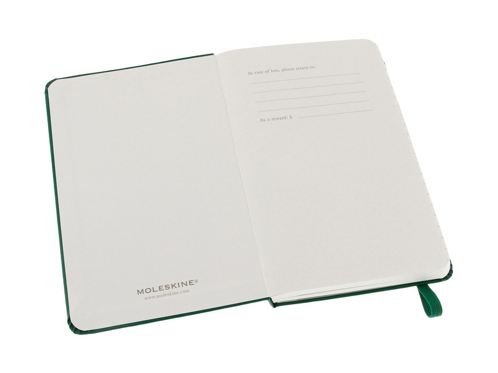 Записная книжка Moleskine Classic (в линейку) в твердой обложке, Pocket (9x14см), зеленый - фото 2 - id-p87177681
