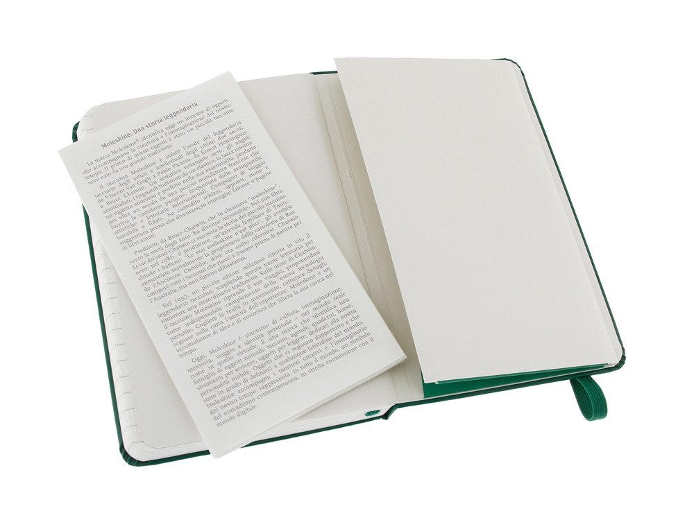 Записная книжка Moleskine Classic (в линейку) в твердой обложке, Pocket (9x14см), зеленый - фото 4 - id-p87177681