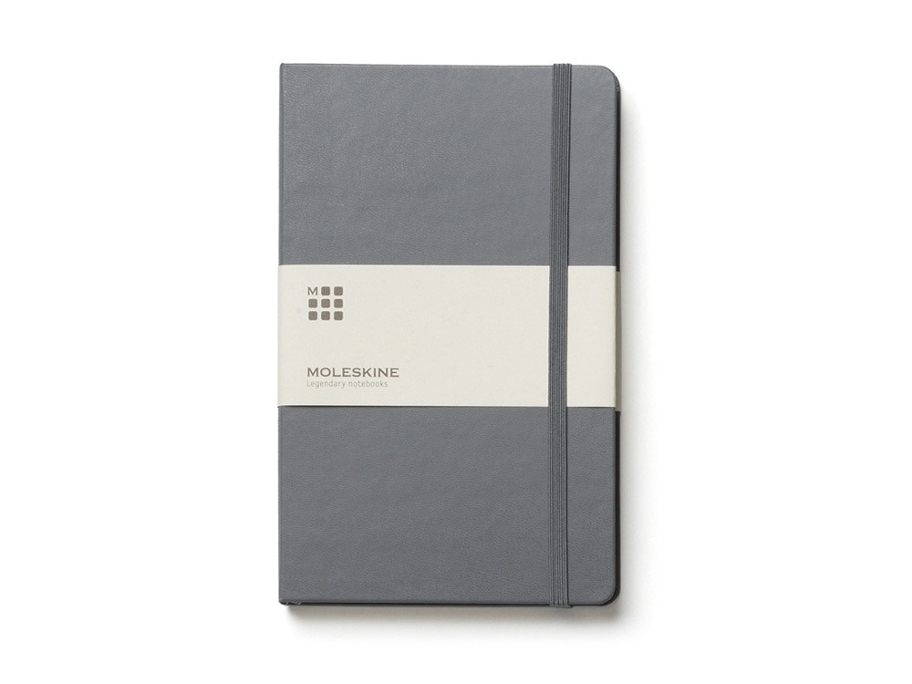 Записная книжка Moleskine Classic (в линейку) в твердой обложке, Pocket (9x14см), серый - фото 1 - id-p87177690