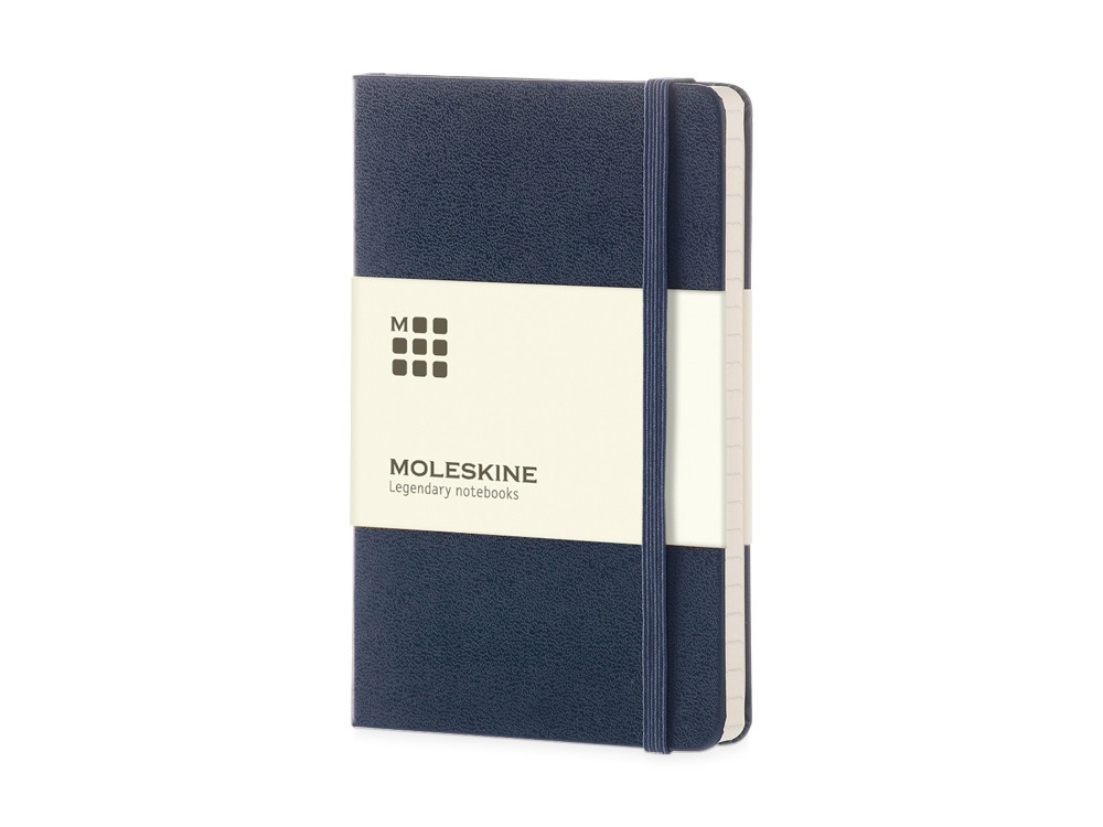 Записная книжка Moleskine Classic (в линейку) в твердой обложке, Large (13х21см), синий - фото 1 - id-p87177691