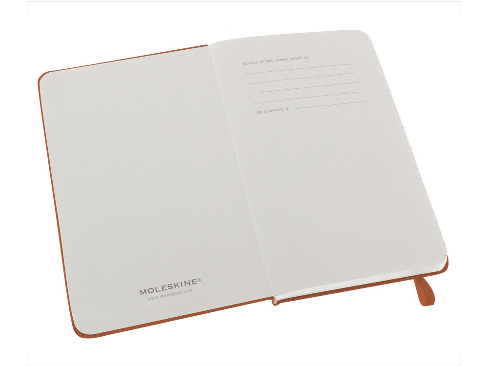 Записная книжка Moleskine Classic (в линейку) в твердой обложке, Pocket (9x14см), оранжевый коралл - фото 2 - id-p87177695