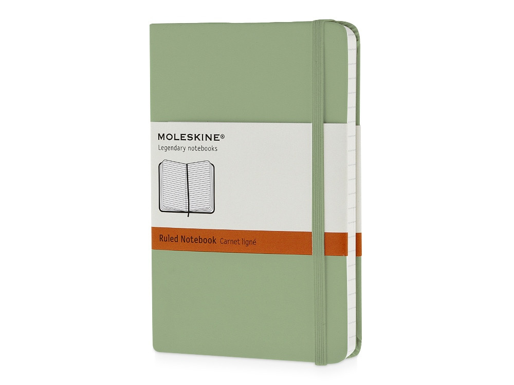 Записная книжка Moleskine Classic (в линейку) в твердой обложке, Pocket (9x14см), фисташковый - фото 1 - id-p87177696