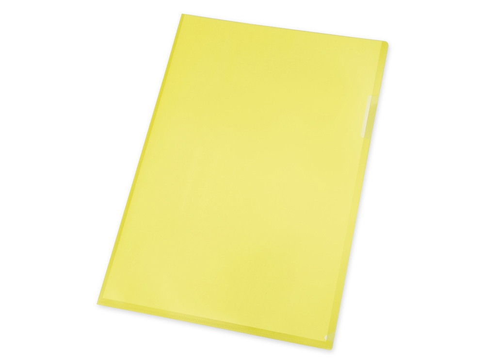 Папка- уголок, для формата А4, плотность 180 мкм, желтый матовый - фото 2 - id-p87178643