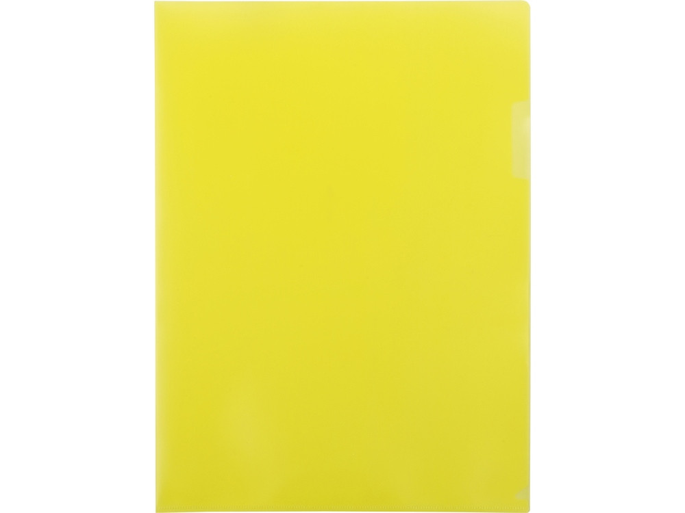 Папка- уголок, для формата А4, плотность 180 мкм, желтый матовый - фото 3 - id-p87178643