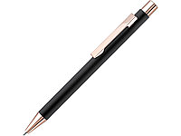 Ручка шариковая металлическая STRAIGHT RO GO GUM, soft-touch, черный/золотистый