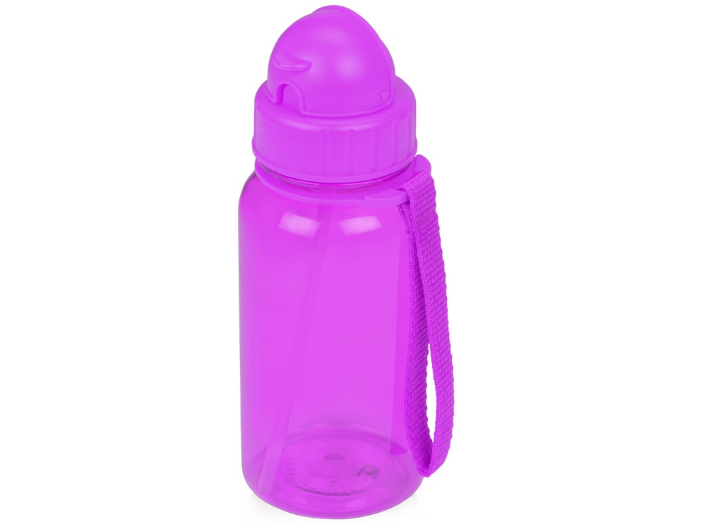 Бутылка для воды со складной соломинкой Kidz 500 мл, фиолетовый - фото 1 - id-p87182563