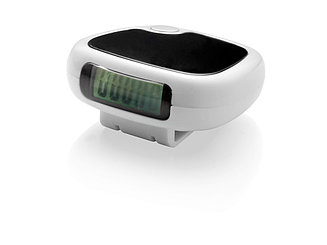 Трекинговый шагомер с экраном LCD Trackfast, белый/черный