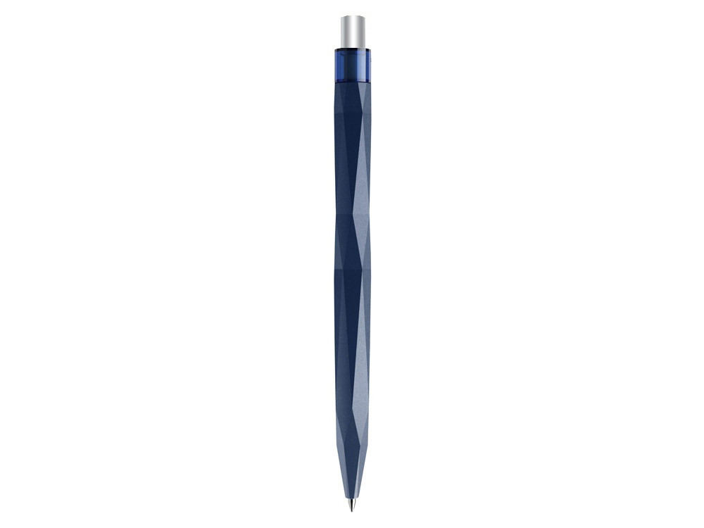 Ручка шариковая QS 20 PRT Z софт-тач, синий/серебристый - фото 3 - id-p87182636