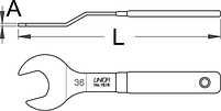 Ключ для конических гаек, односторонний изогнутый - 1618/2DP UNIOR, фото 2