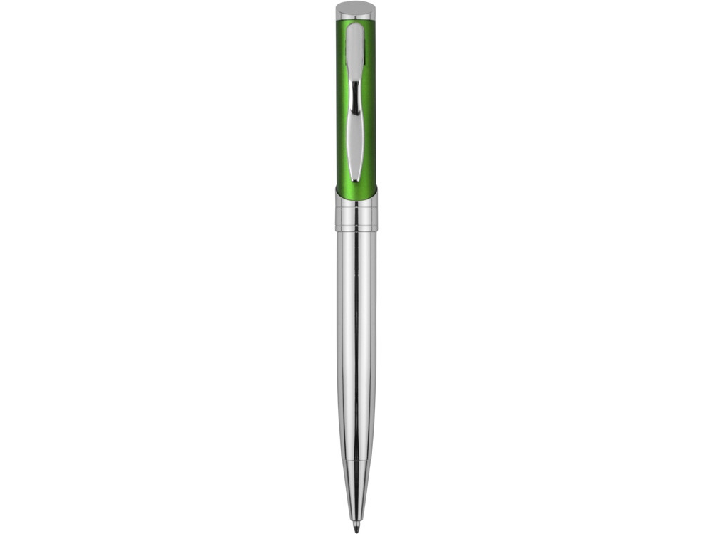 Ручка шариковая Глазго серебристая/зеленая - фото 2 - id-p87175282