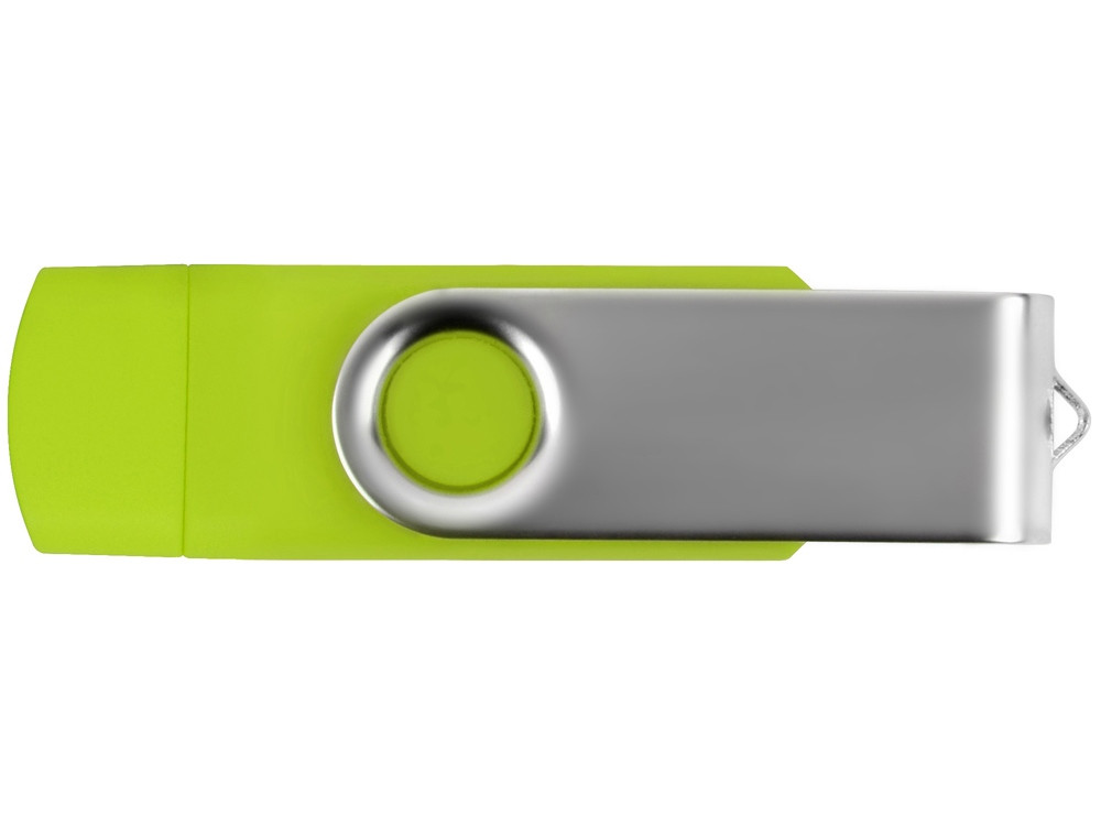 USB/micro USB-флешка 2.0 на 16 Гб Квебек OTG, зеленое яблоко - фото 4 - id-p87179959