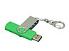 Флешка с  поворотным механизмом, c дополнительным разъемом Micro USB, 16 Гб, зеленый, фото 3