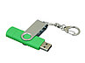 Флешка с  поворотным механизмом, c дополнительным разъемом Micro USB, 32 Гб, зеленый, фото 3