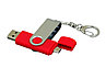 Флешка с  поворотным механизмом, c дополнительным разъемом Micro USB, 32 Гб, красный, фото 2