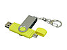 Флешка с  поворотным механизмом, c дополнительным разъемом Micro USB, 32 Гб, желтый, фото 2