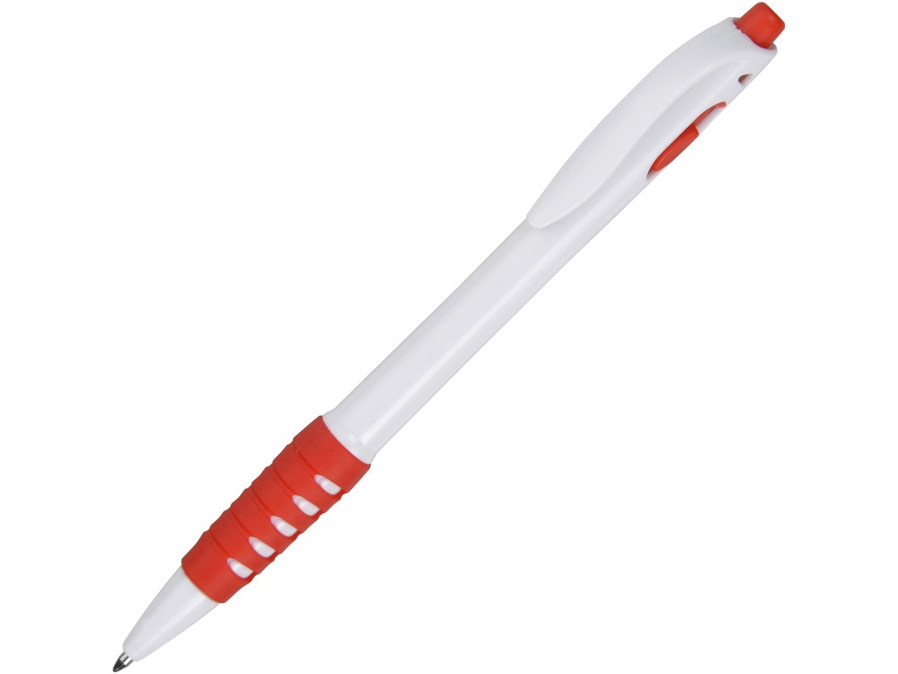 Ручка шариковая Фиджи, белый/красный - фото 1 - id-p87176288